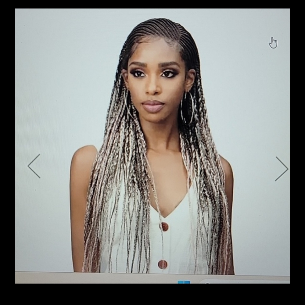 Bobbi Boss Hand Braided 13x7 Lace Front Wig with Baby hair.